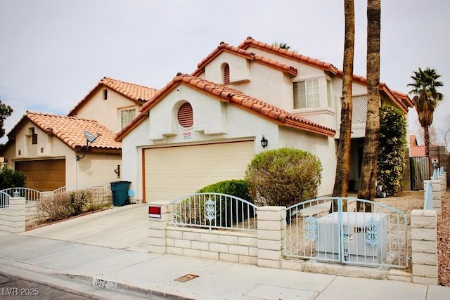 mediterranean / spanish-style house featuring a garage