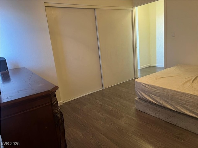 307 E Van Wagenen St, Henderson, NV 89015 - bedroom with dark hardwood / wood-style floors and a closet