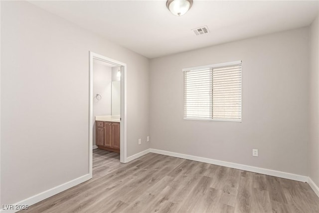 empty room featuring light wood-type flooring