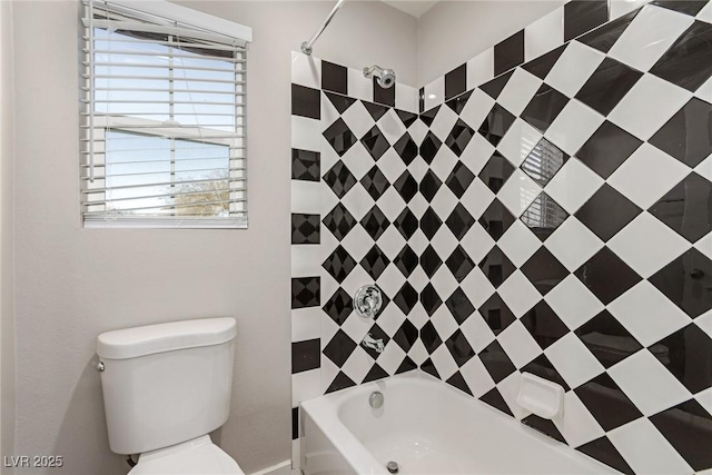 bathroom with  shower combination and toilet