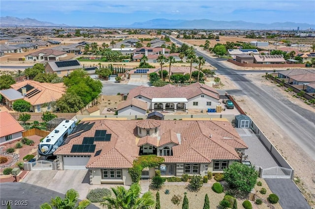 aerial view featuring a mountain view