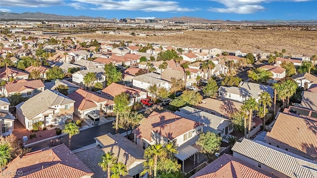 bird's eye view featuring a mountain view