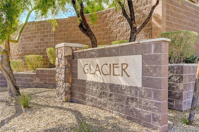 view of community sign