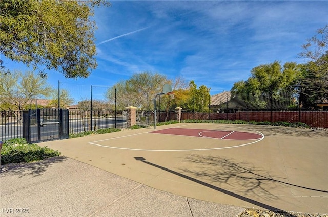 view of basketball court