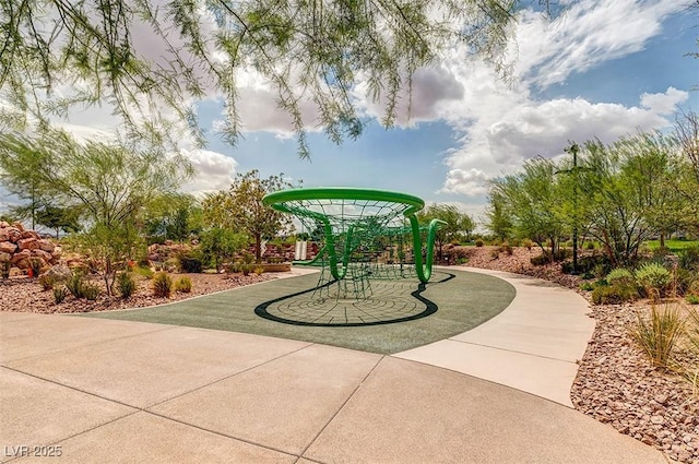 view of community with a playground