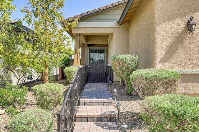 view of doorway to property