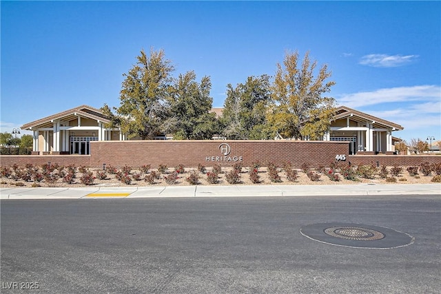 view of community sign