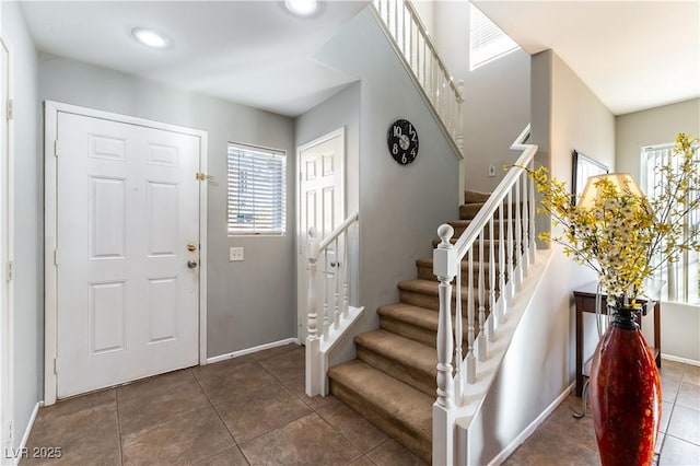 view of tiled entrance foyer