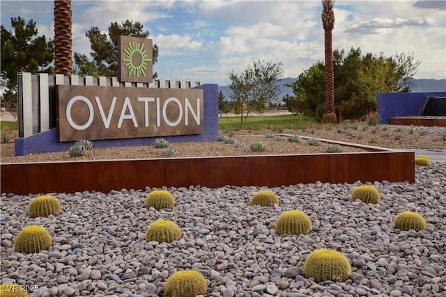 view of community sign