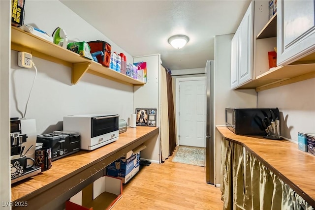 office featuring light hardwood / wood-style flooring