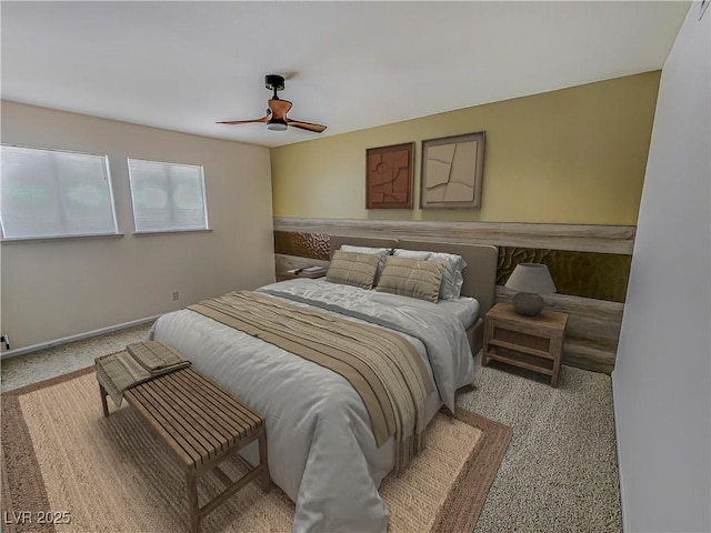 bedroom with ceiling fan