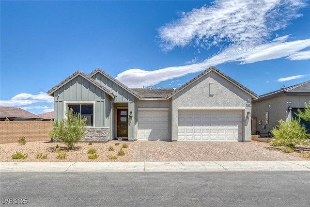 view of front of home featuring a garage