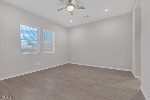 empty room with ceiling fan