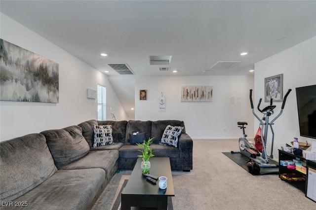 view of carpeted living room