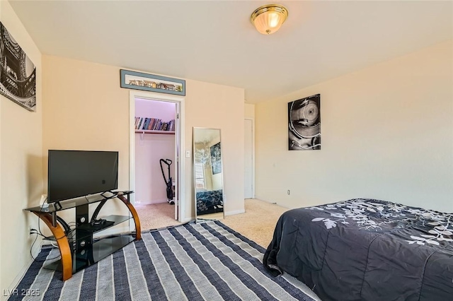 bedroom featuring carpet