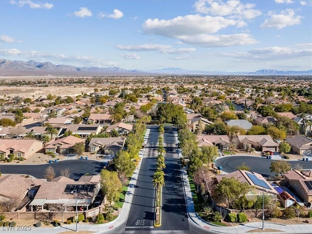 bird's eye view featuring a mountain view