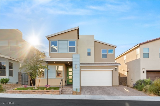 view of front facade with a garage