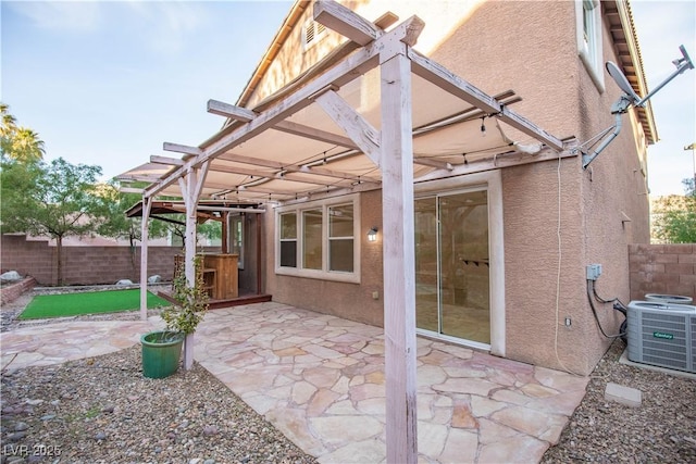 view of patio with central AC