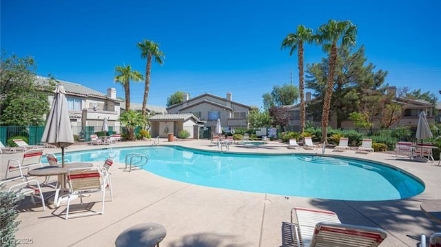 view of pool with a patio