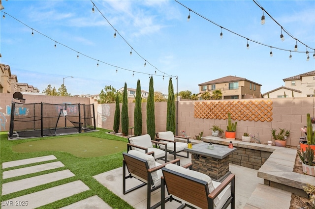 view of patio featuring outdoor lounge area