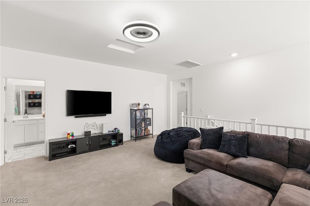 view of carpeted living room