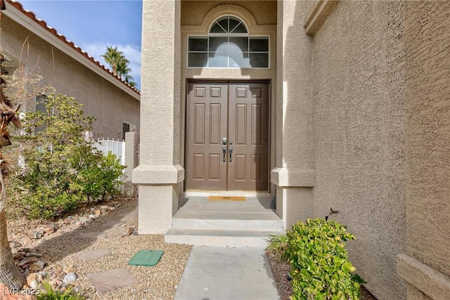 view of doorway to property