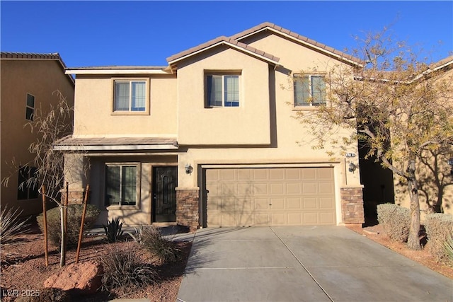 view of front of home featuring a garage