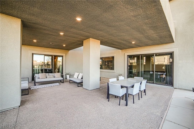 view of patio featuring outdoor lounge area