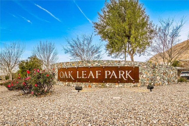 view of community sign