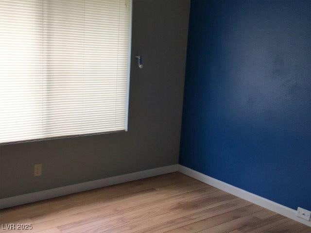 empty room featuring light wood-type flooring