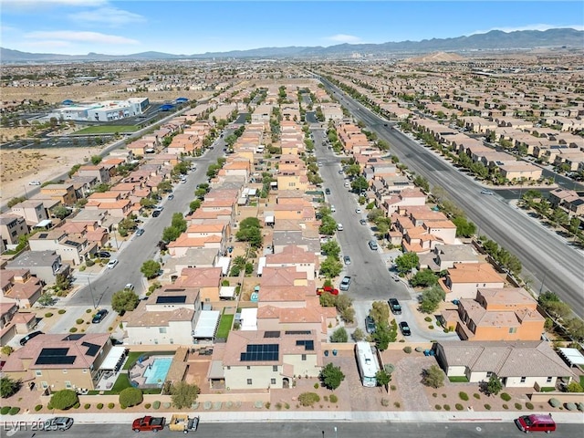 aerial view featuring a mountain view