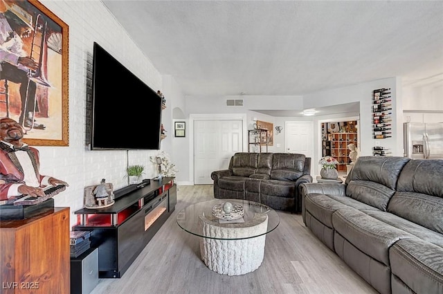 living room featuring hardwood / wood-style flooring