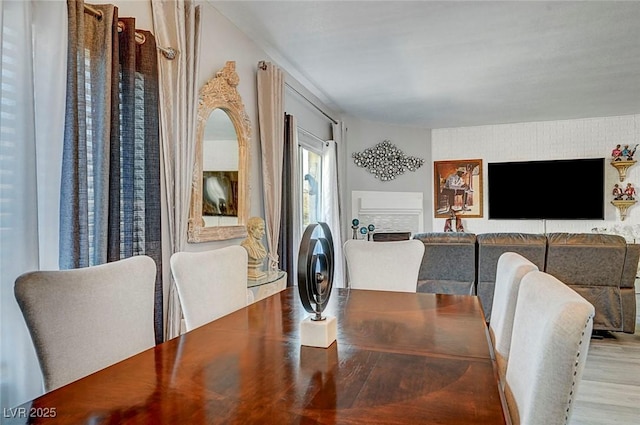 dining room featuring light hardwood / wood-style flooring