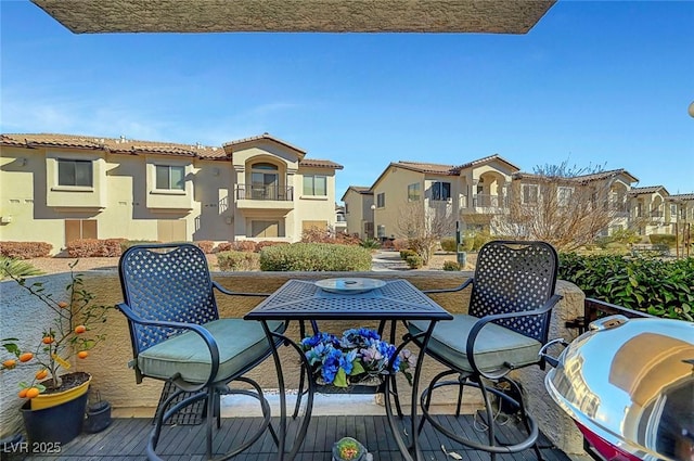 balcony featuring grilling area