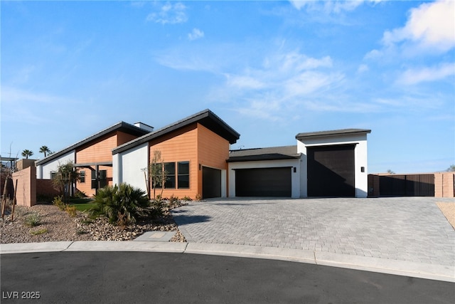 modern home with a garage