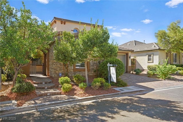 view of front of home featuring a garage