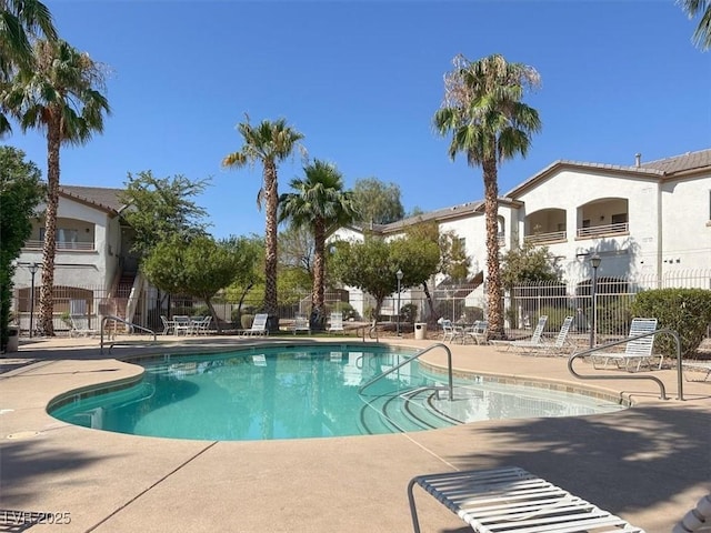 view of pool with a patio