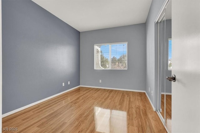 empty room featuring light hardwood / wood-style flooring