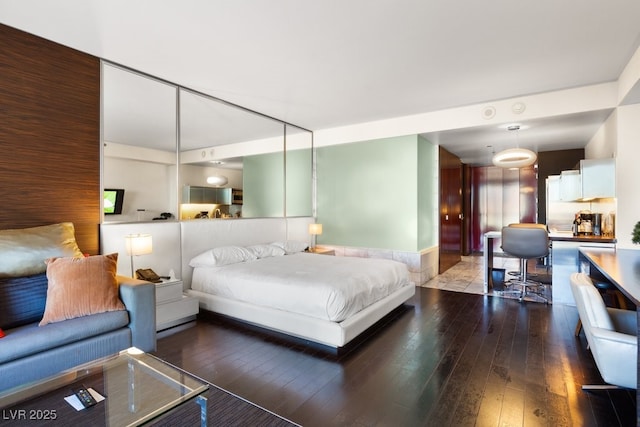 bedroom featuring hardwood / wood-style floors