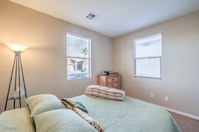 bedroom with carpet