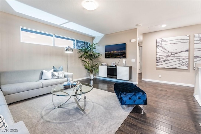 living room featuring wood-type flooring