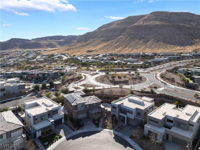 aerial view featuring a mountain view