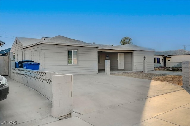 view of ranch-style home