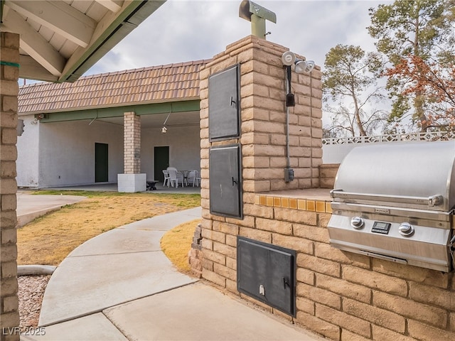 view of patio / terrace featuring grilling area