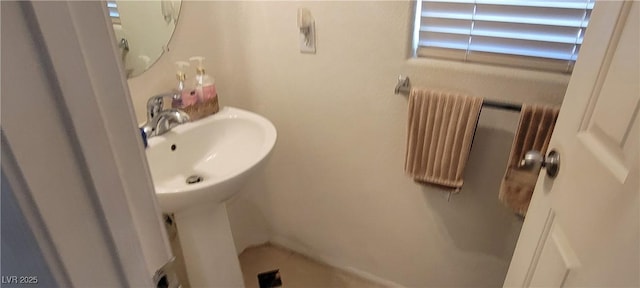 bathroom with radiator heating unit