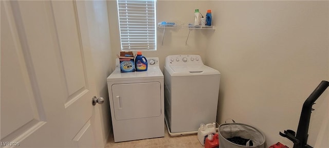 laundry area featuring separate washer and dryer