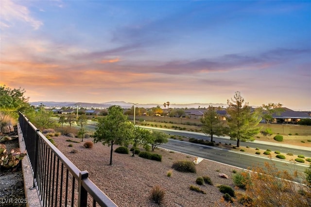 exterior space with a mountain view