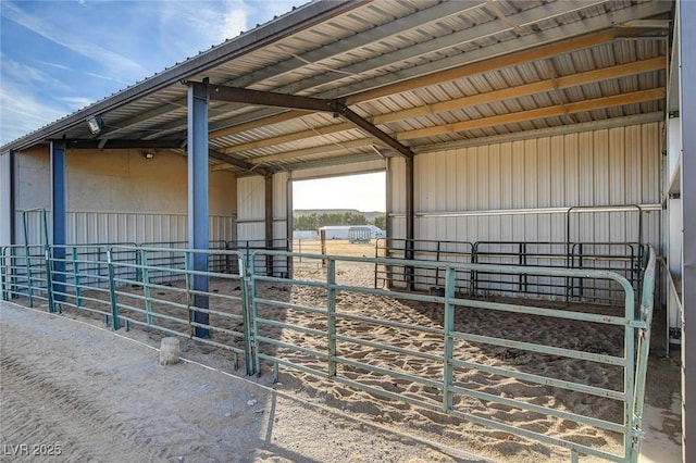 view of horse barn