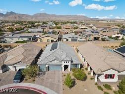 bird's eye view with a mountain view