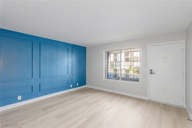 empty room featuring light hardwood / wood-style flooring